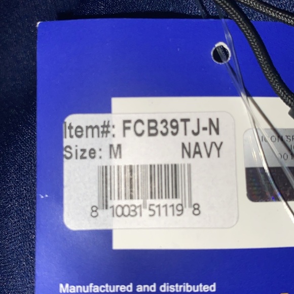 NWT FC Barcelona Large FCB Barca Full Zip Jacket Men's Sz M Blue Soccer Futbol - Picture 7 of 7